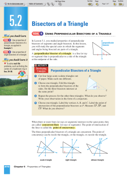 Perpendicular Bisectors of a Triangle