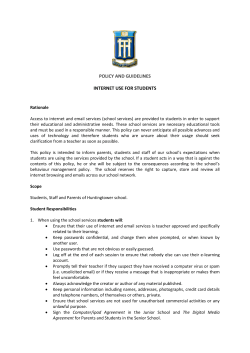 Internet Use for Students