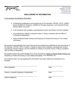 DISCLOSURE OF INFORMATION