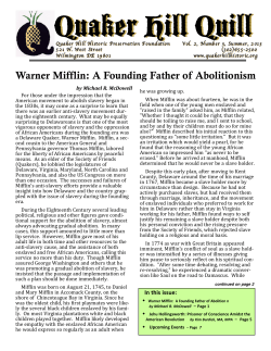 Warner Mifflin: A Founding Father of Abolitionism - Hale