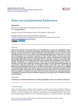 Notes on Constitutional Endurance