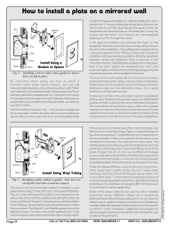 How to install a plate on a mirrored wall