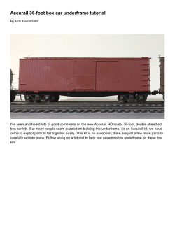 Accurail 36-foot box car underframe tutorial