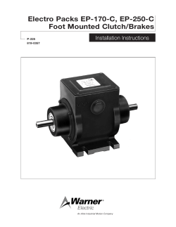 Electro Packs EP-170-C, EP-250-C Foot Mounted