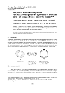 Nonplanar aromatic compounds. Part 10: A strategy for the