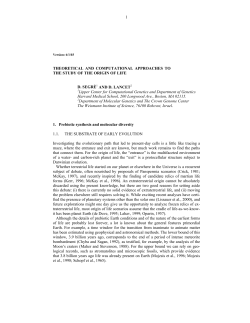 Prebiotic synthesis and molecular diversity