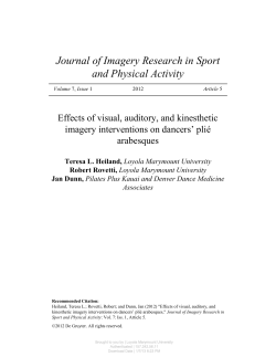 Effects of visual, auditory, and kinesthetic - Franklin