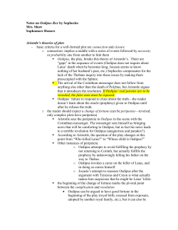 Notes on Oedipus Rex by Sophocles
