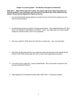 Chapter 10 Learning Guide &ndash; The Worlds of European Christendom