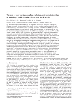 The role of snowsurface coupling, radiation, and turbulent mixing in