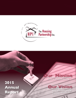HPI Annual Report 2015 - The Housing Partnership, Inc.