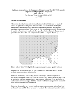 downscaling document - GIS Climate Change Scenarios