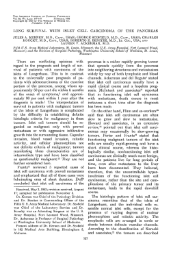 LONG SURVIVAL WITH ISLET CELL CARCINOMA OF THE