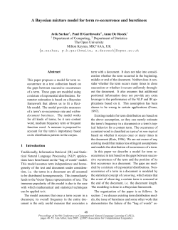 A Bayesian mixture model for term re