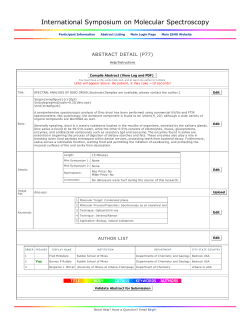 International Symposium on Molecular Spectroscopy