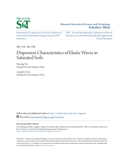 Dispersion Characteristics of Elastic Waves in