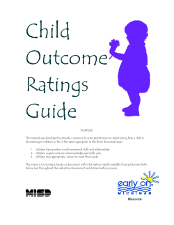 Child Outcomes Rating Guide