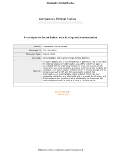 From Open to Secret Ballot: Vote Buying and Modernization