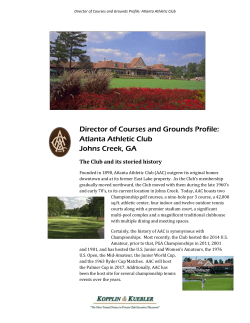 Director of Courses and Grounds Profile: Atlanta Athletic Club Johns