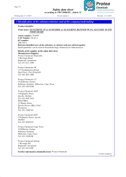 Glucose - Protea Chemicals