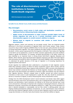 The role of discriminatory social institutions in female