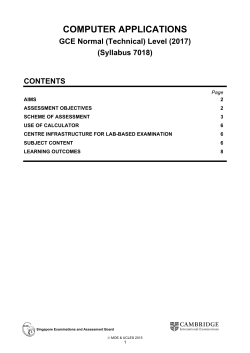 7018 Computer Applications N(T) level for 2017