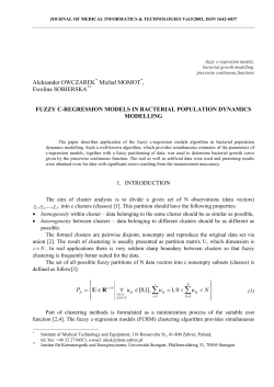 Keywords: fuzzy c-regression models