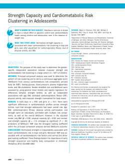 Strength Capacity and Cardiometabolic Risk Clustering