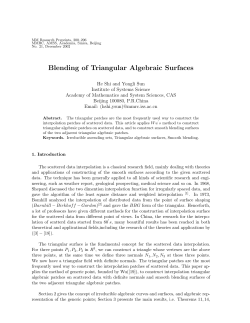 Blending of Triangular Algebraic Surfaces