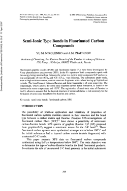 Semi-Ionic Q p e Bonds in Fluorinated Carbon Compounds