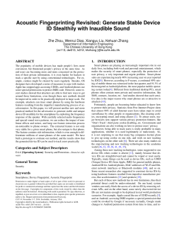 Acoustic Fingerprinting Revisited: Generate Stable Device ID