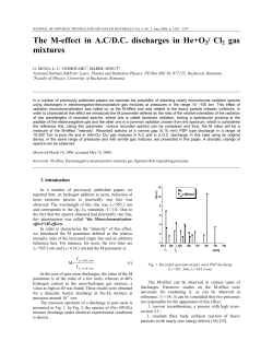The M-effect in AC/DC discharges in He+O 2/ Cl2 gas mixtures