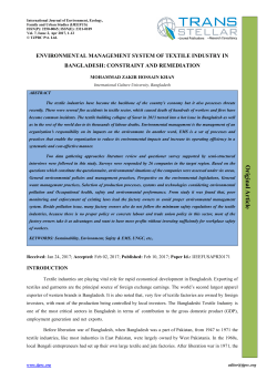 Environmental Management System of Textile Industry in