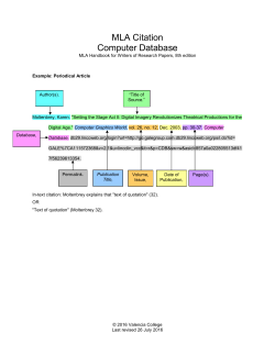 MLA Citation Computer Database