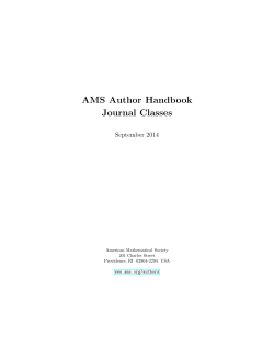 AMS Author Handbook - American Mathematical Society