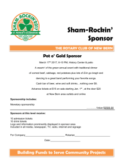 Sham-Rockin` Sponsor - New Bern Rotary Club