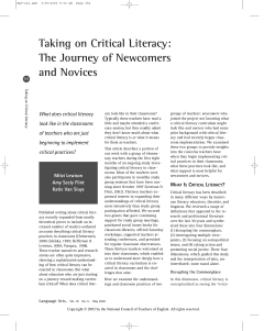 Critical Literacy by Lewison, Flint, Van Sluys File