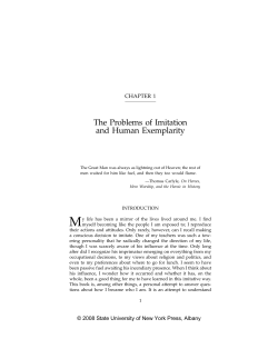 The Problems of Imitation and Human Exemplarity