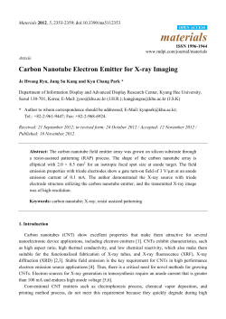 Carbon Nanotube Electron Emitter for X-ray Imaging