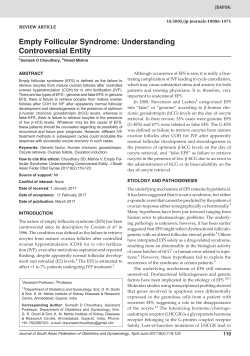 Empty Follicular Syndrome: Understanding Controversial Entity