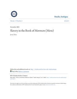 Slavery in the Book of Mormon (Moss)