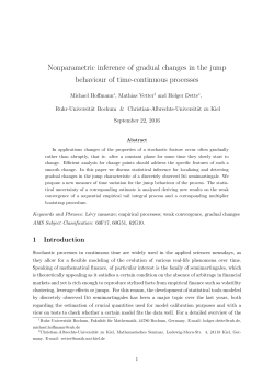 Nonparametric inference of gradual changes in the jump behaviour