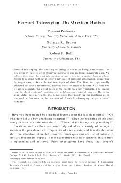 Forward Telescoping: The Question Matters