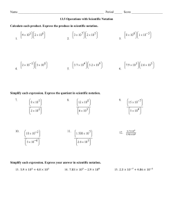 13.5 Operations with Sci