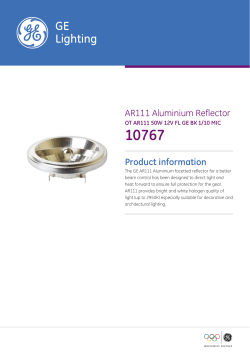 AR111 Aluminium Reflector Product information