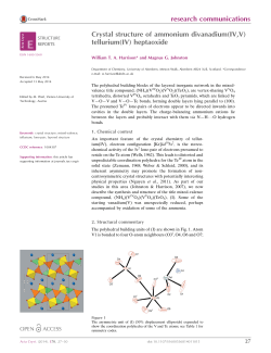Crystal structure of ammonium divanadium (IV, V) tellurium (IV
