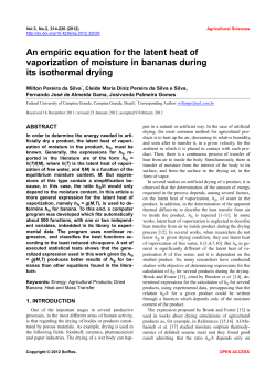 An empiric equation for the latent heat of vaporization of moisture in