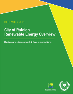 City of Raleigh Renewable Energy Overview