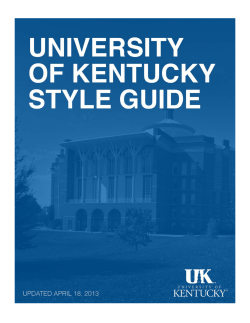 Style Guide - University of Kentucky