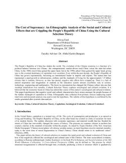 The Cost of Supremacy: An Ethnographic Analysis of the Social and